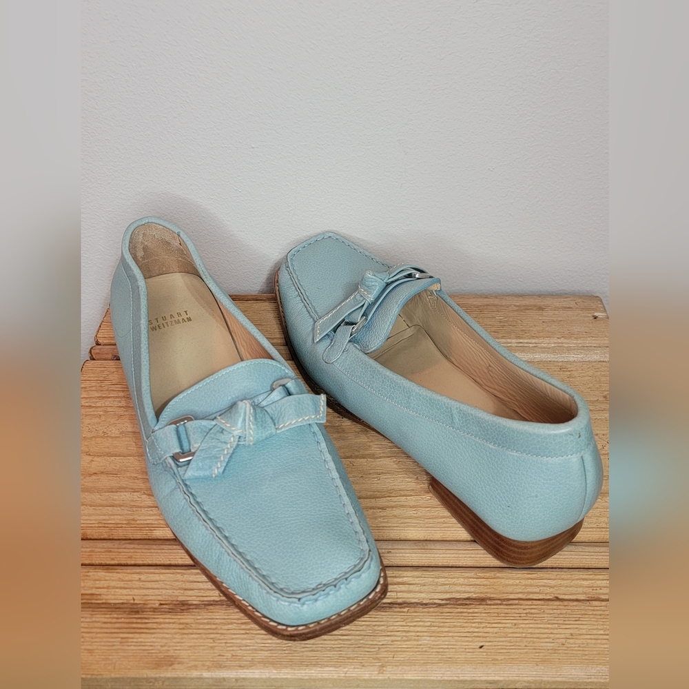 Stuart Weitzman Light Blue Loafers